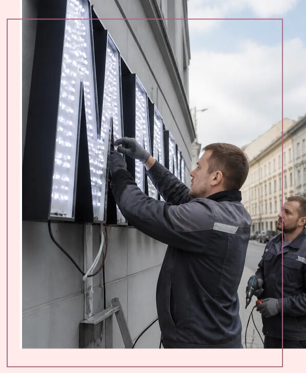 Изготовление и монтаж светодиодных LED вывесок в Ростове